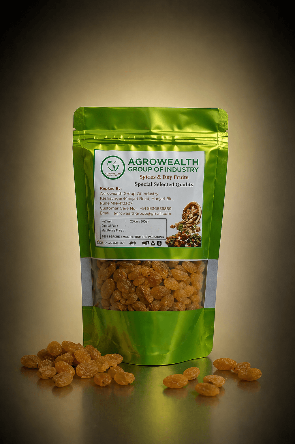 Raisins Packaging packaged by Agrowealth